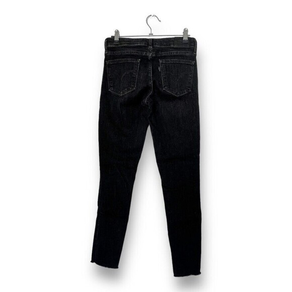 Levi's Premium 711 Skinny Black Stone Wash Denim Women's Jeans Sz. 25 - Picture 2 of 12